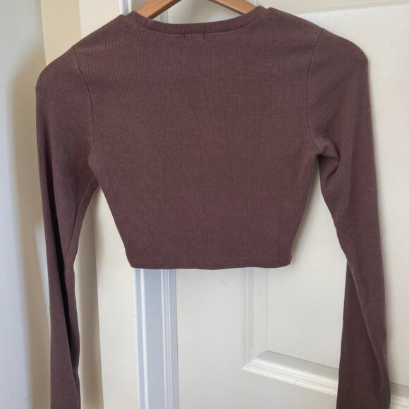 Garage Ribbed Cropped Long Sleeve - Picture 2 of 4